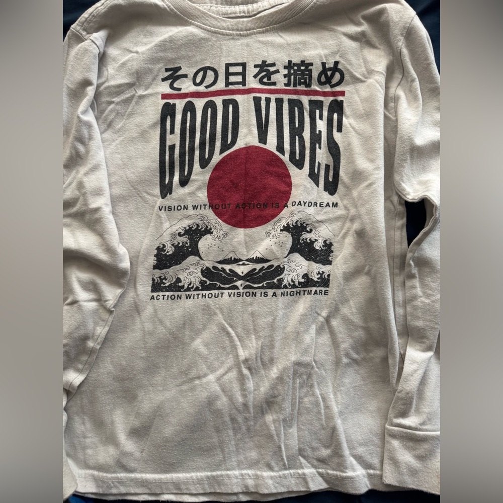 Kids Long Sleeve Tee with Graphic Print